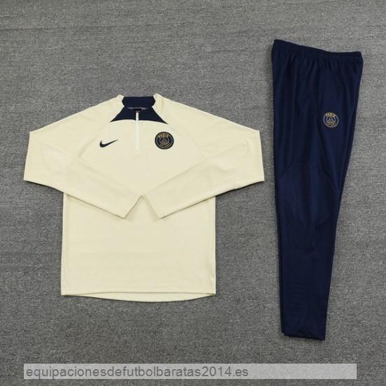 Nuevo Conjunto Completo Sudadera Entrenamiento Paris Saint Germain 23/24 Amarillo Negro Azul Baratas